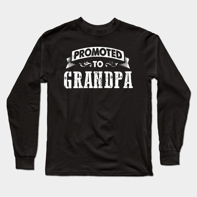 Promoted to Grandpa Long Sleeve T-Shirt by seanadrawsart